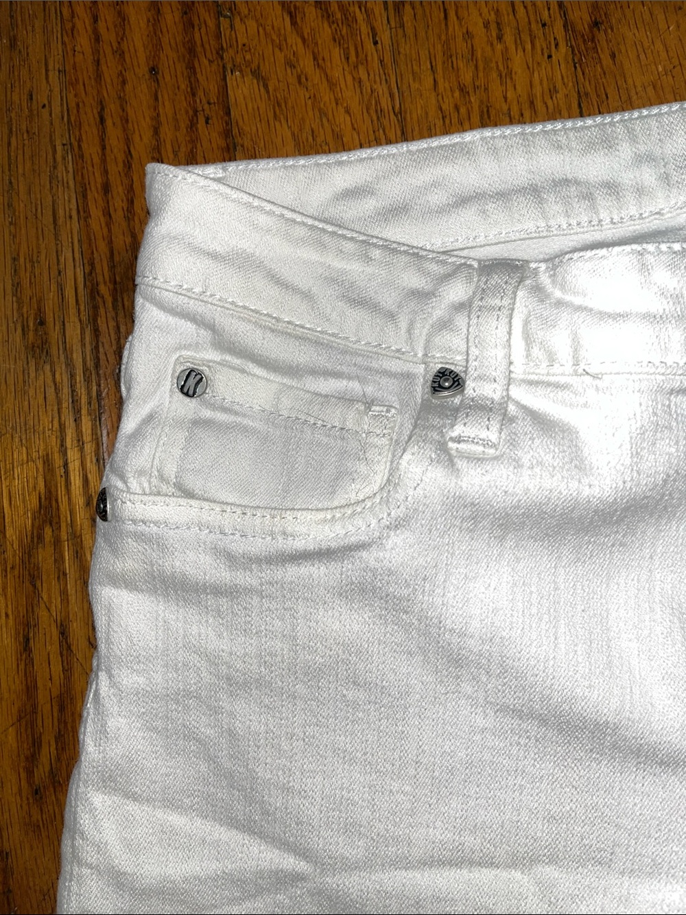 Kut By The Kloth Classic White Denim Jean Shorts Size 6 - Picture 4 of 10
